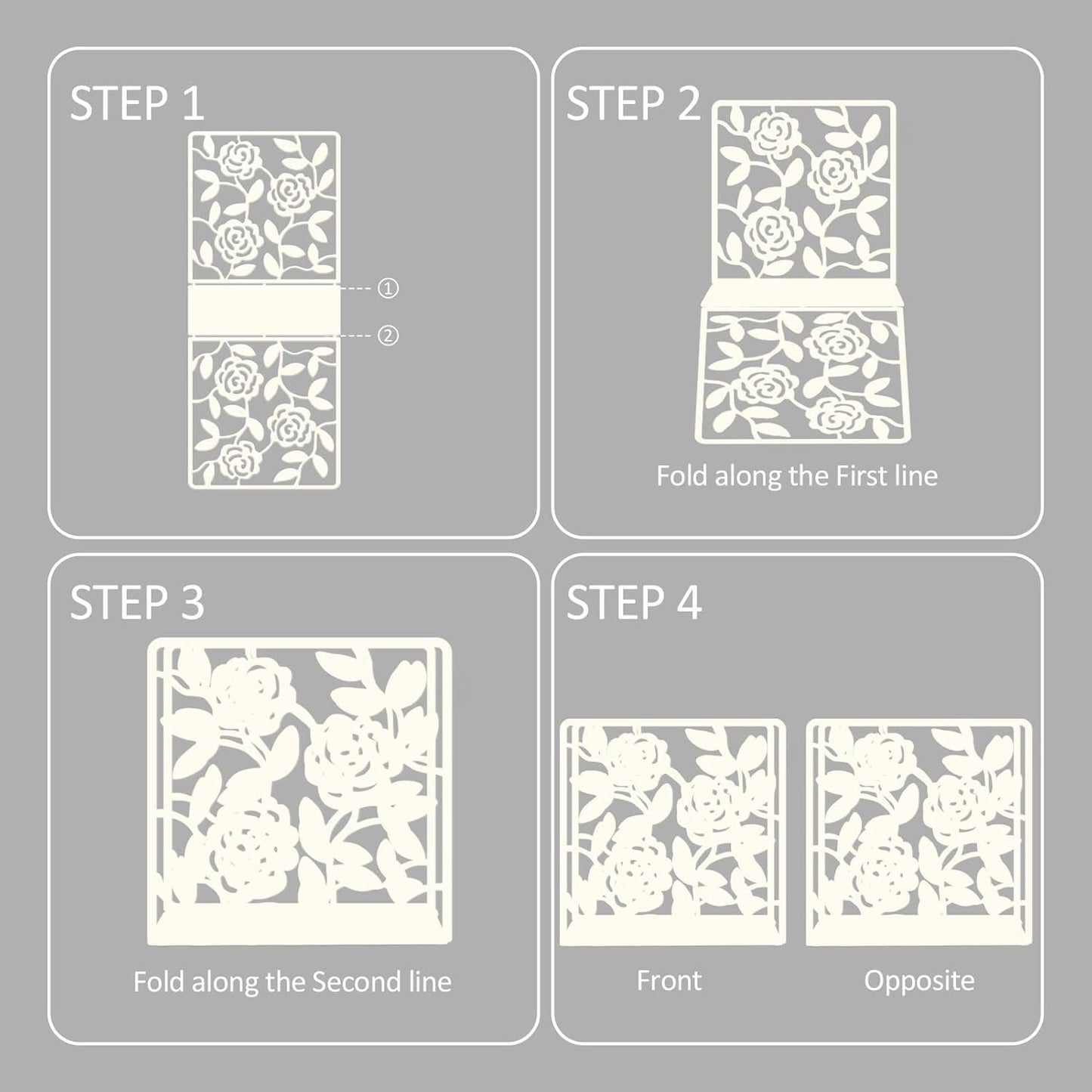 Resama Coffee Filter Paper Holder - Stylish Organizer with Rose Vine Pattern for Kitchen, Cafe, and Office - Decorative Storage Container in White - Perfect for Home, Dining Room, and Outdoor Use