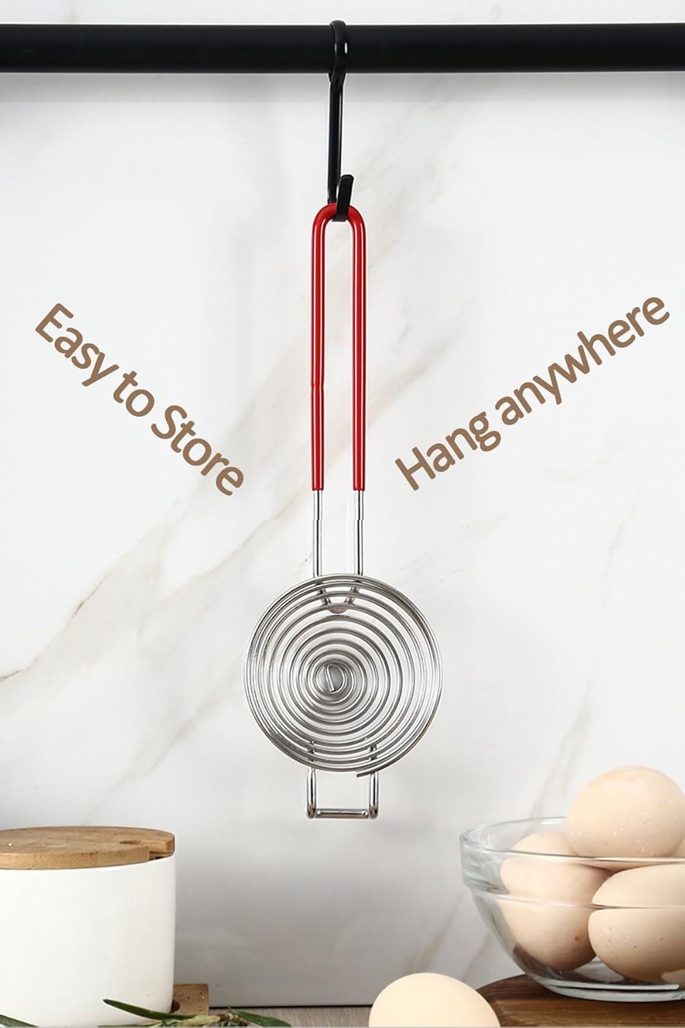 Egg Separator Egg Yolk White Separator Stainless Steel Egg White Yolk Sifting Filter Egg Divider Kitchen Tool for Baking/Cooking