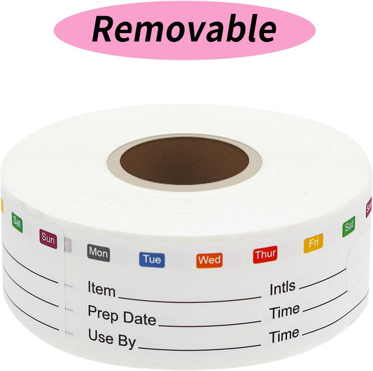 STARLIBOO Removable Freezer Labels, 1x3 Inch, 300pcs, Waterproof Oil Resistant Easy Clean Leaves No Residue