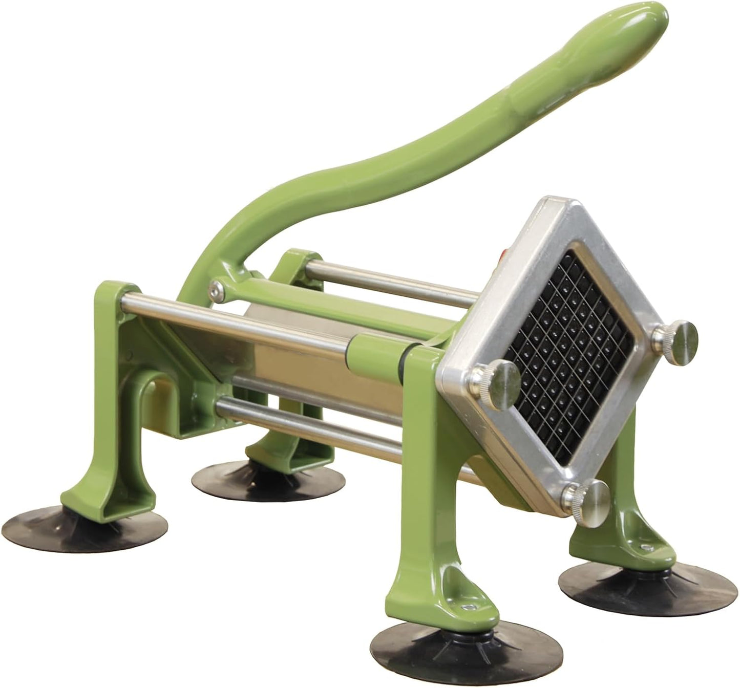 Commercial French Fry Cutter Stainless Steel.Potato Cutter for French Fries with 3/8Inch Blade, Commercial French Fry Cutter Manual Potatoes Cutting Machine with Suction Feet.
