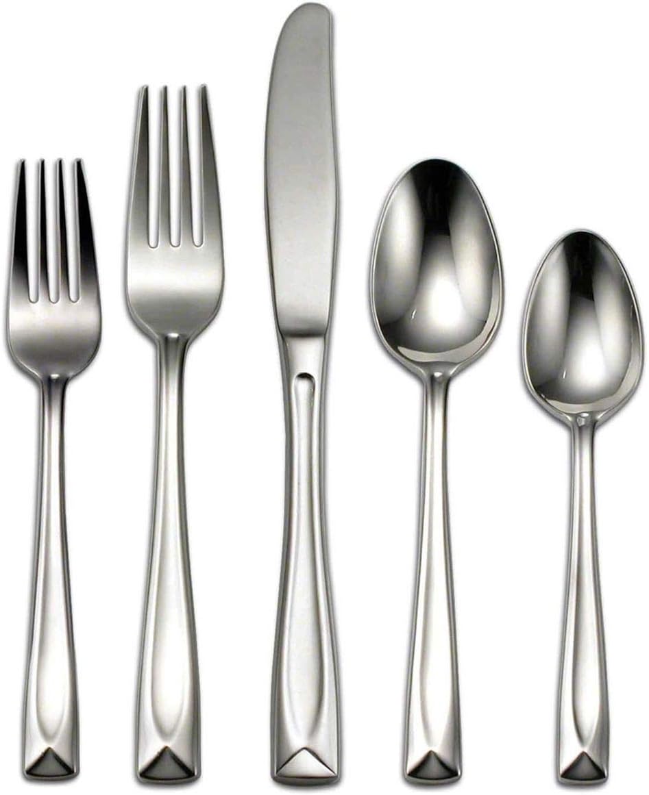 Oneida T837045A Lincoln 45-Piece Flatware Set, Service for 8 Silver