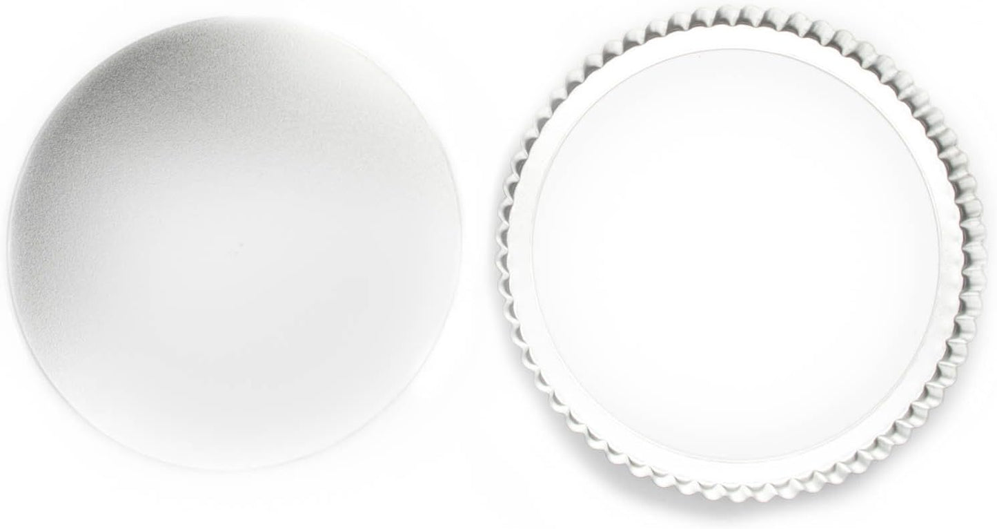 Fox Run Round Tartlet/Quiche Pan with Removable Bottom, Tin-Plated Steel, 9.5-Inch