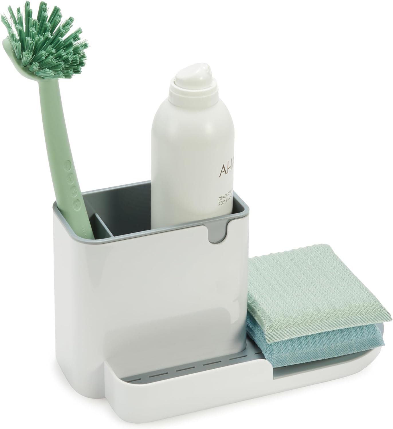 Amazon Basics Kitchen Sink Organizer/Sponge Holder, Large, White