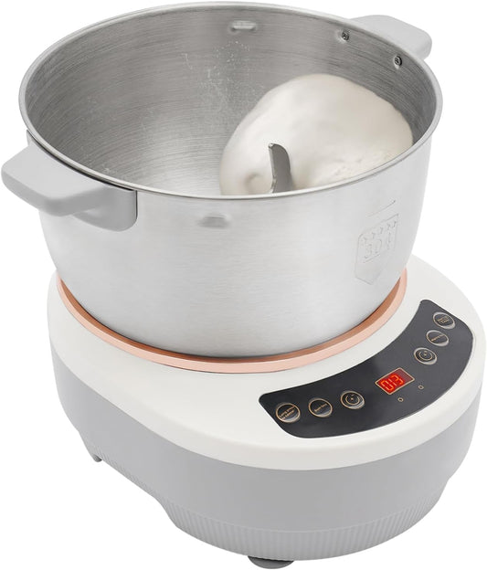 Electric Dough Maker with Ferment Function, 5L/ 4.5Qt 200W 304 Stainless Steel Dough Mixer Machine, Commercial Bread Mixer for Roti Bread Pizza Baking Dumpling Dough & Sourdough(Silver)