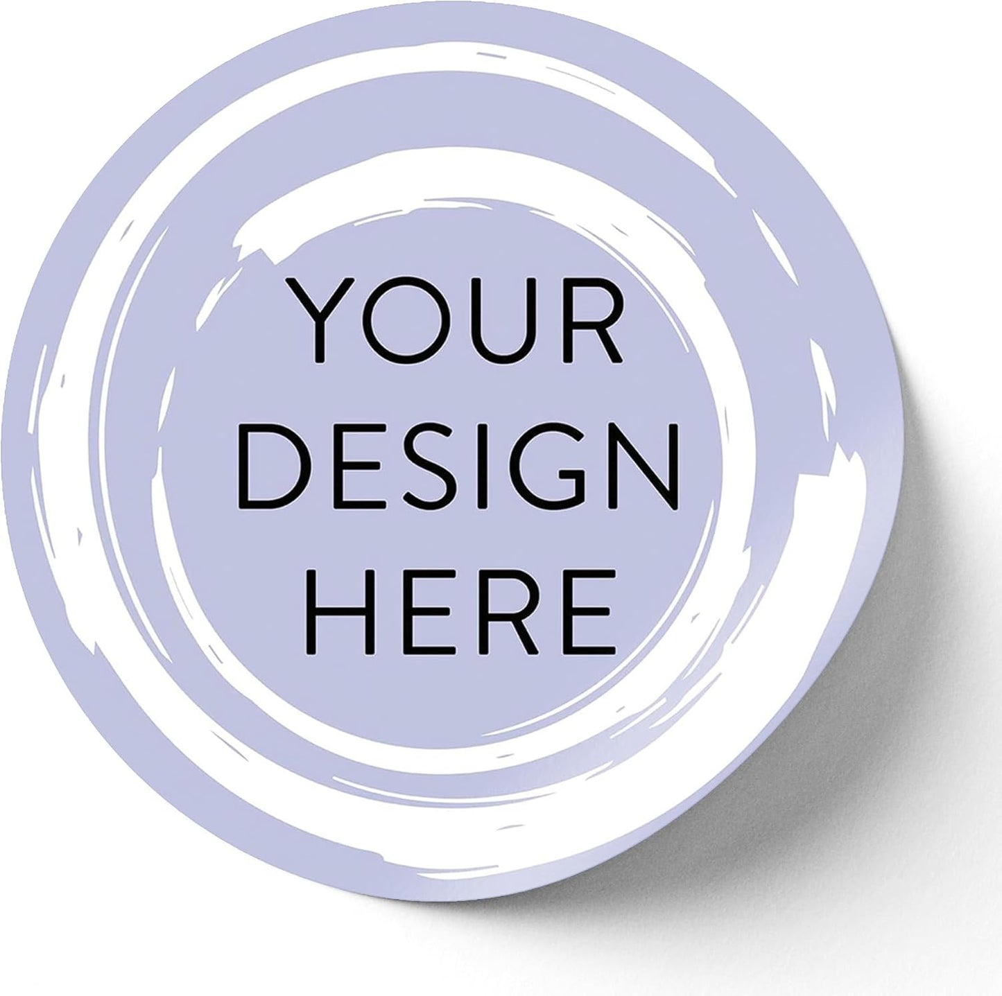 100 Custom Vinyl Stickers - Upload Your own Image, Text, Design, Logo - Personalized Logo Labels for Handmade, Packaging, Bottle, Jars, Candle, Brand Stickers (Lavender Swirls, 6x6)