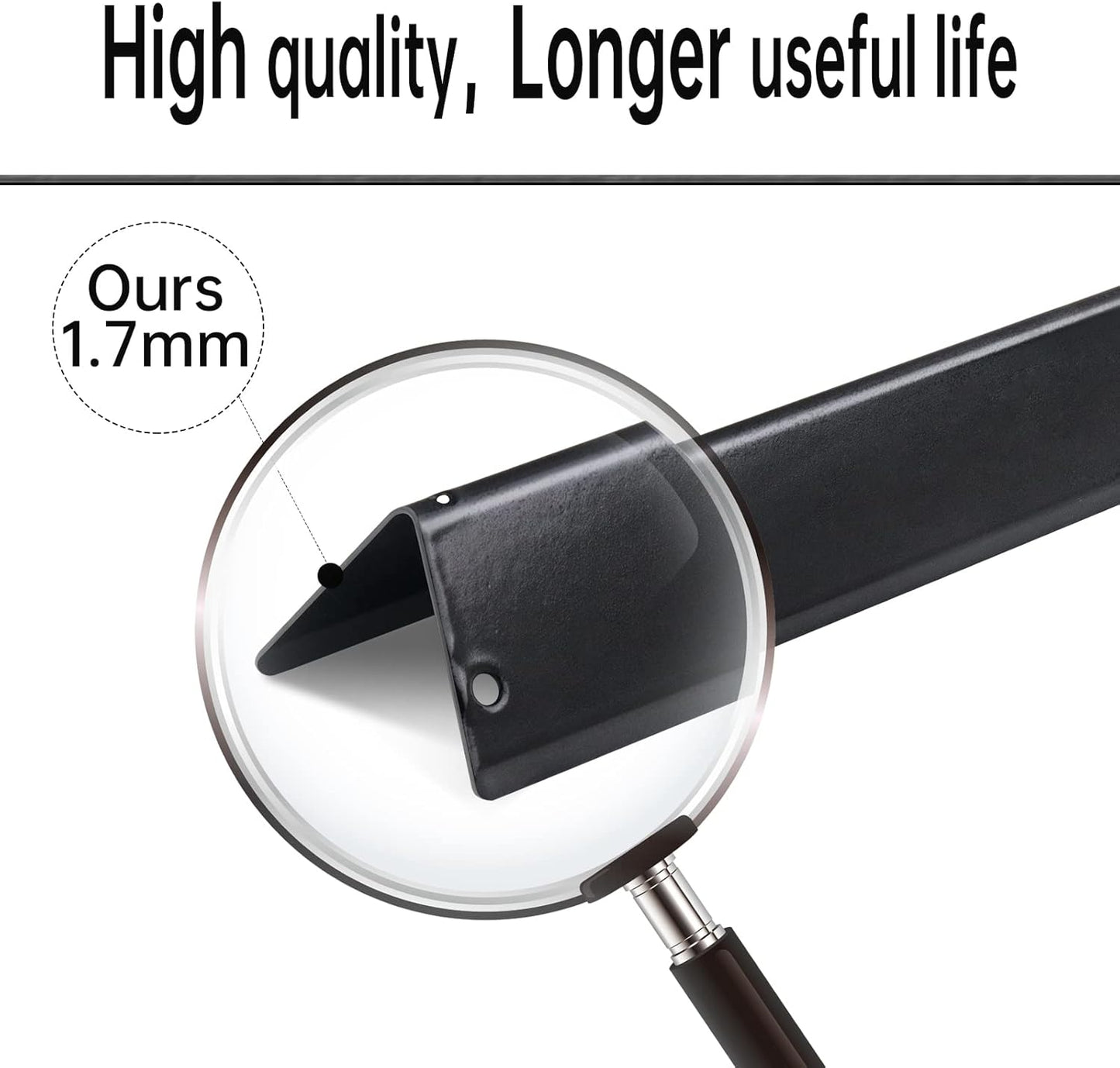 Kalomo Grill Grates Flavorizer Bars Parts for Weber Genesis II E-310, S-310, E-315, E-330, E-335, S-335, LX S-340, E-340, 66802, 66795 18”Porcelain Steel Grids BBQ Gas Grill Replacement Parts