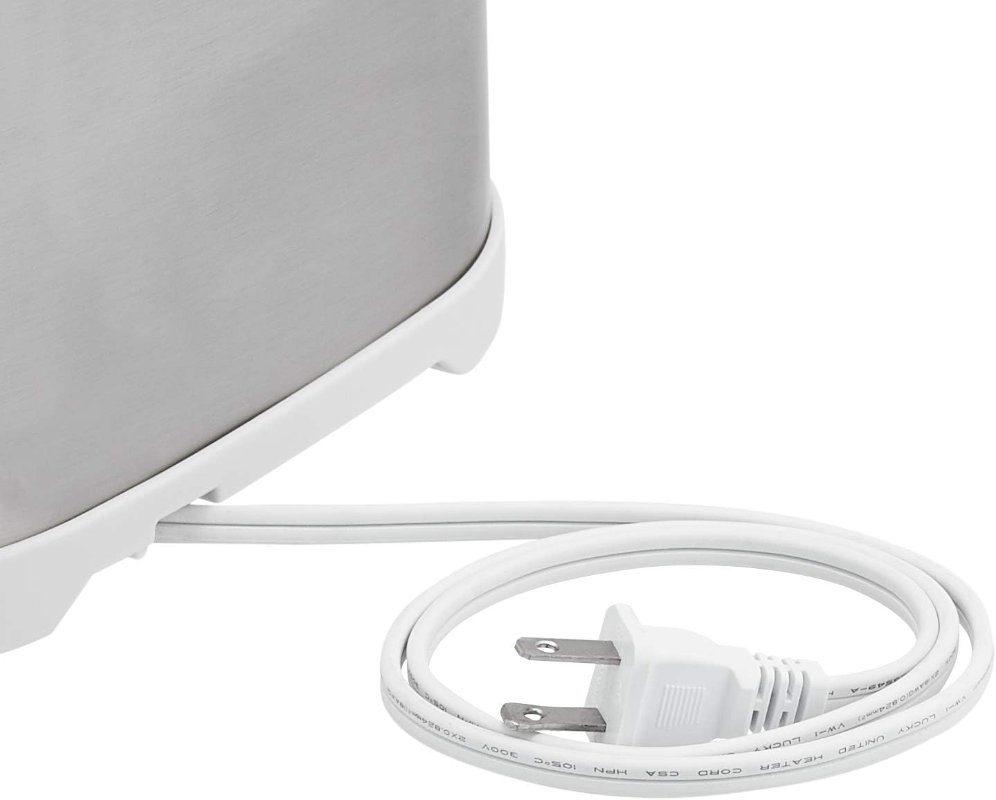 Amazon Basics 4 Slice Toaster with 6 Browning Settings, Removable Easy-to-Clean Crumb Tray, Cancel Button, 1600W, Brushed Silver