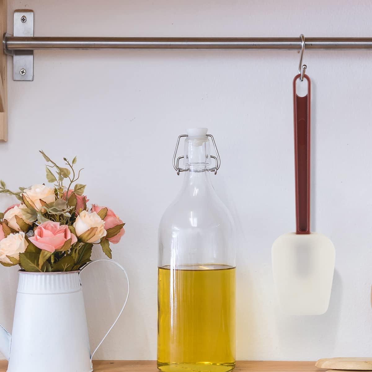 Commercial Spoonula Rubber Spatula Set 2, High Heat Spatula Spoon 16 Inches, Commercial Spatula for Cooking, Rubber Spatula Set Resistant to 500℉ (2 Spoonulas 16"/L)