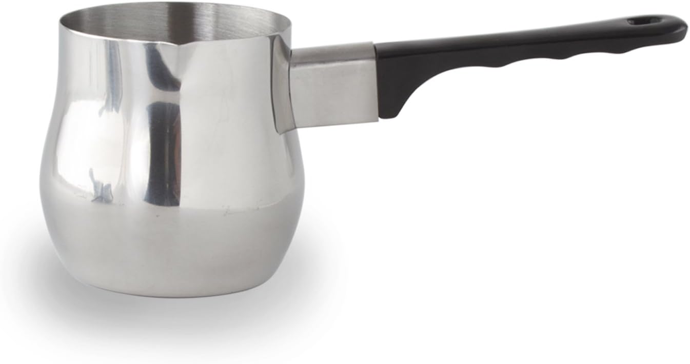 Imperial Home Turkish Coffee Pot Warmer Set, Stainless Steel Tea Pot, Espresso Warmer for Stovetop, Milk Frother, Butter Maker, Mini Melting Pot, Coffee Decanter & Carafe, 3 Pot Set