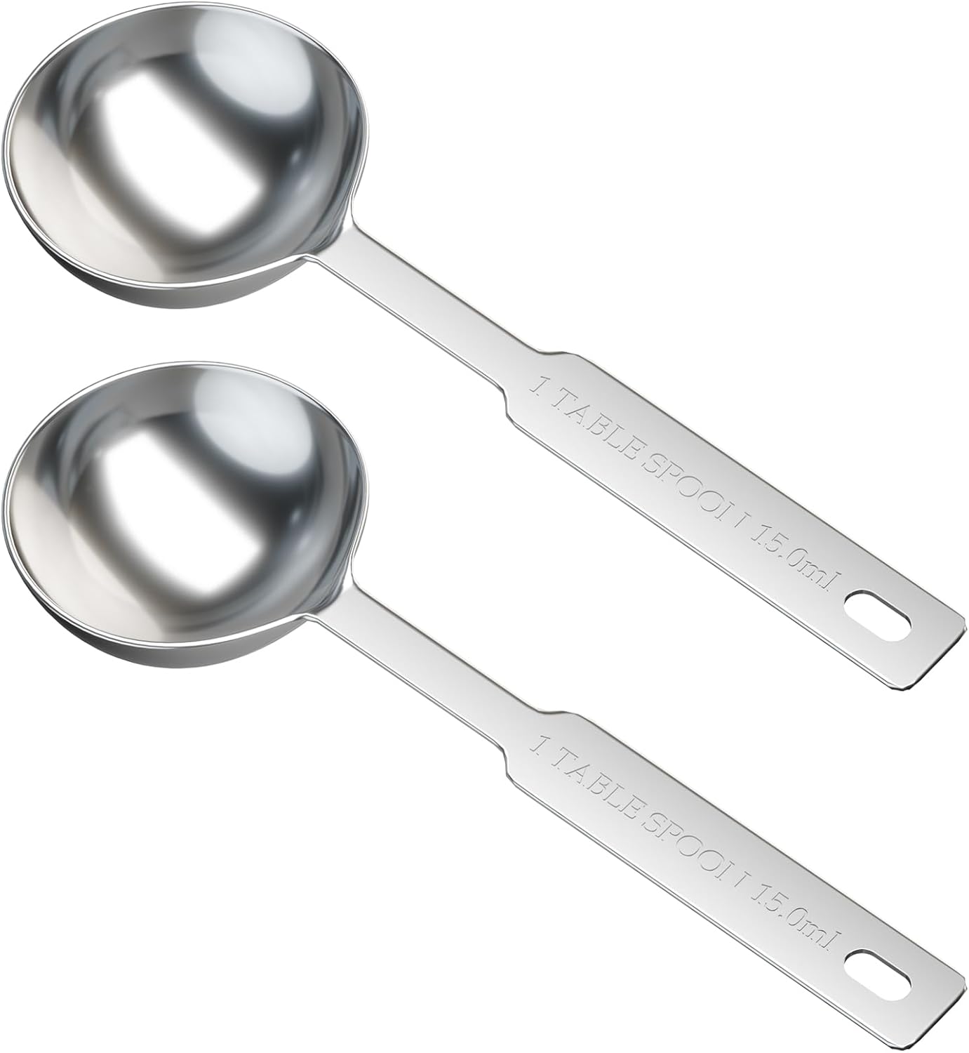 2PCS 1 Tbsp(3tsp, 1/2oz, 15ml) Single Measuring Spoon, Stainless Steel Individual Measure Scoop Only