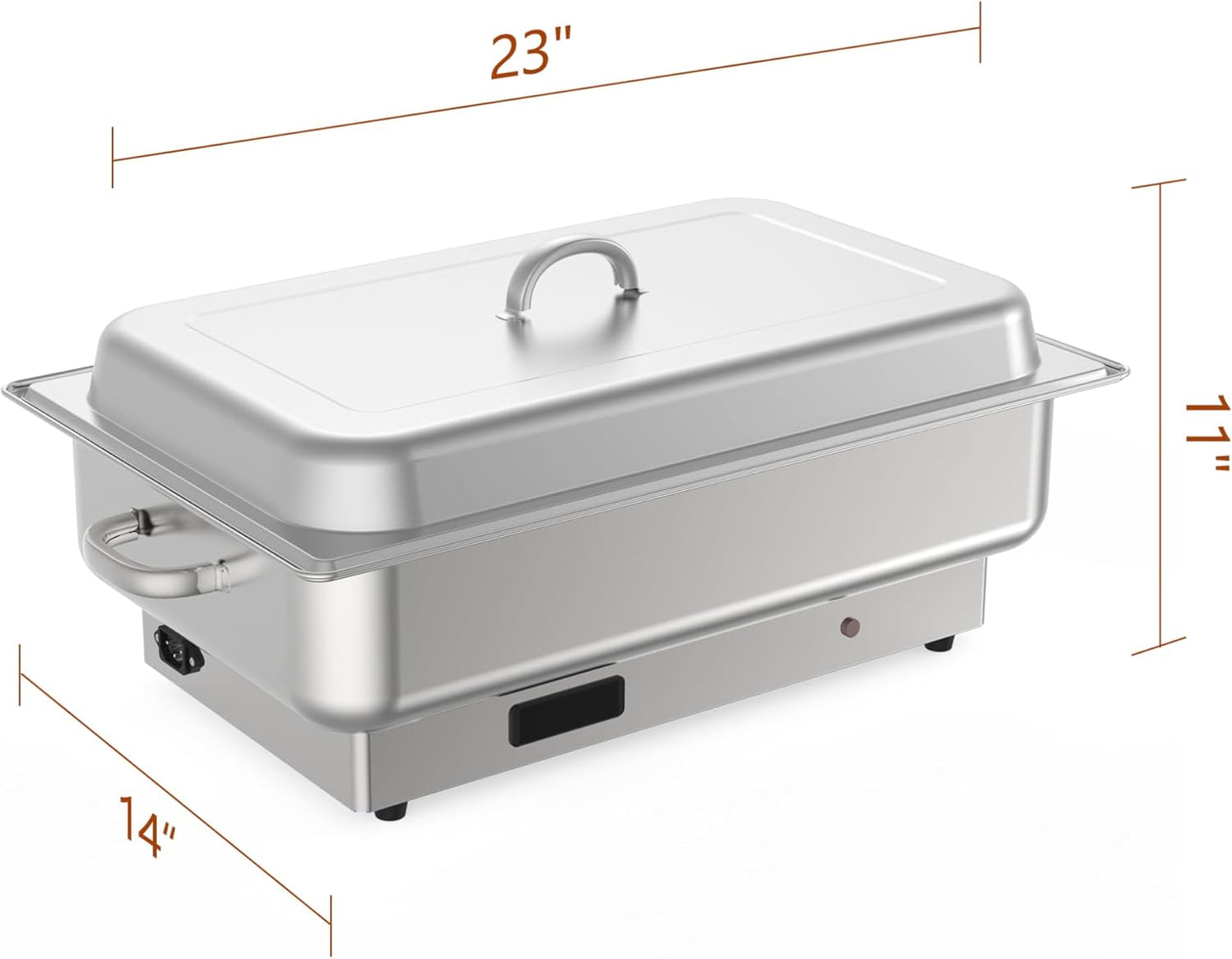 2 PACK Electric Chafing Dish Buffet Set 9QT Buffet Servers and Warmers Digital Display Temperature Warming Tray Stainless Steel Food Warmer for Parties Weddings Caterings