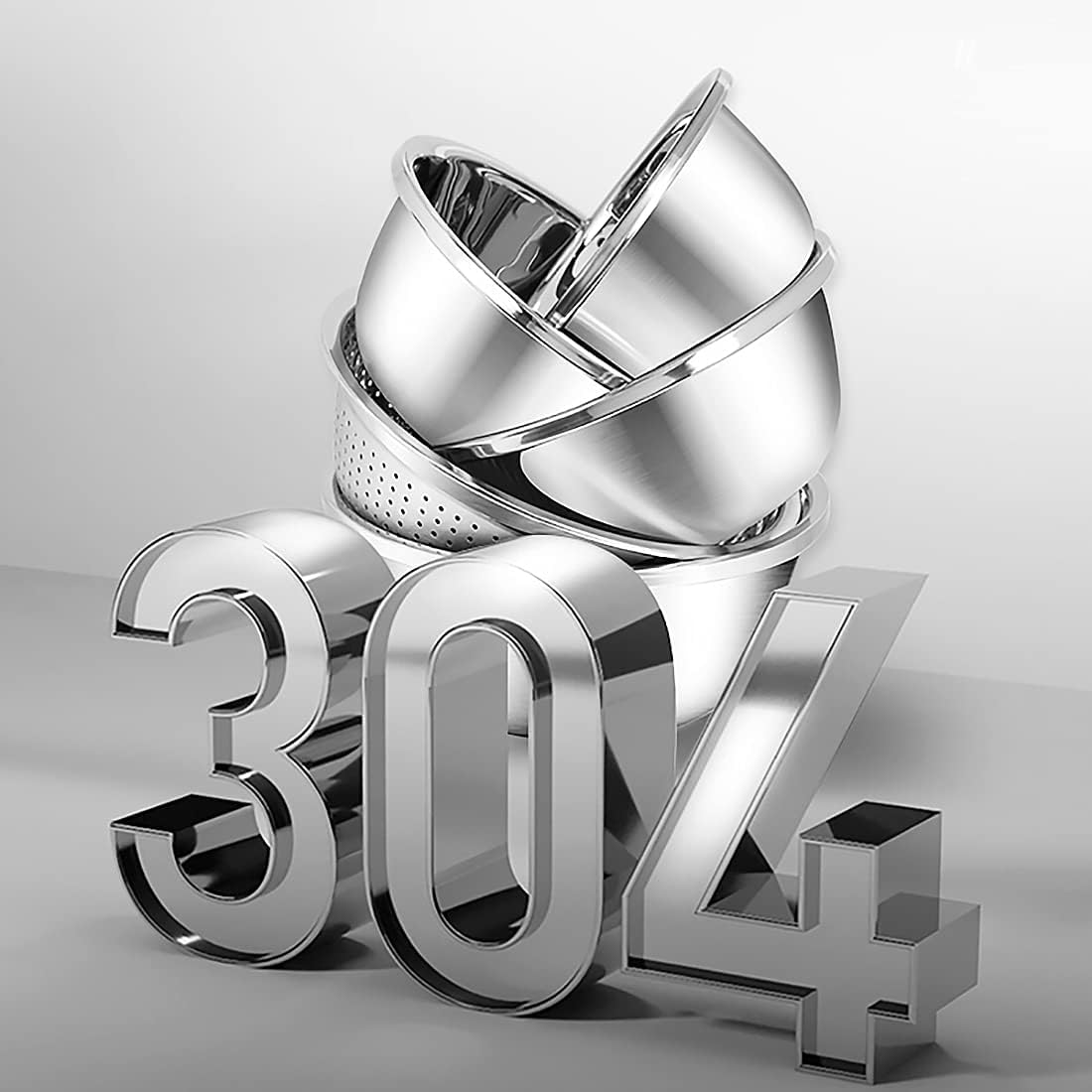 meleg otthon Stainless Steel Mixing Bowl, Stainless Steel Basin, 18.5QT Mixing Bowls,Heavy Duty Deeper Edge Mirror Finish Dishwasher Safe Bowl(15.74'' diameter x 6.02''high)