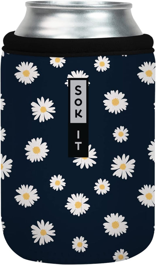 Sok It CanSok Sleeve for Beer & Soda Insulated Neoprene Cover (Daisy Chain, 12oz Can Sleeve)