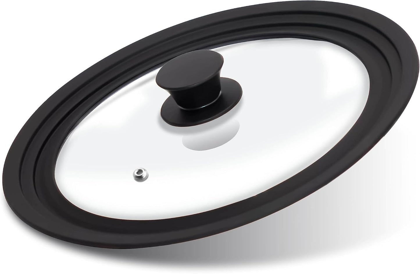 Tempered Glass Lid - Universal Lid with Heat Resistant Silicone Rim for Pots, Pans and Skillets - Pan Cover Replacement Lid Fits 6.5", 7" and 8" Diameter Cookware