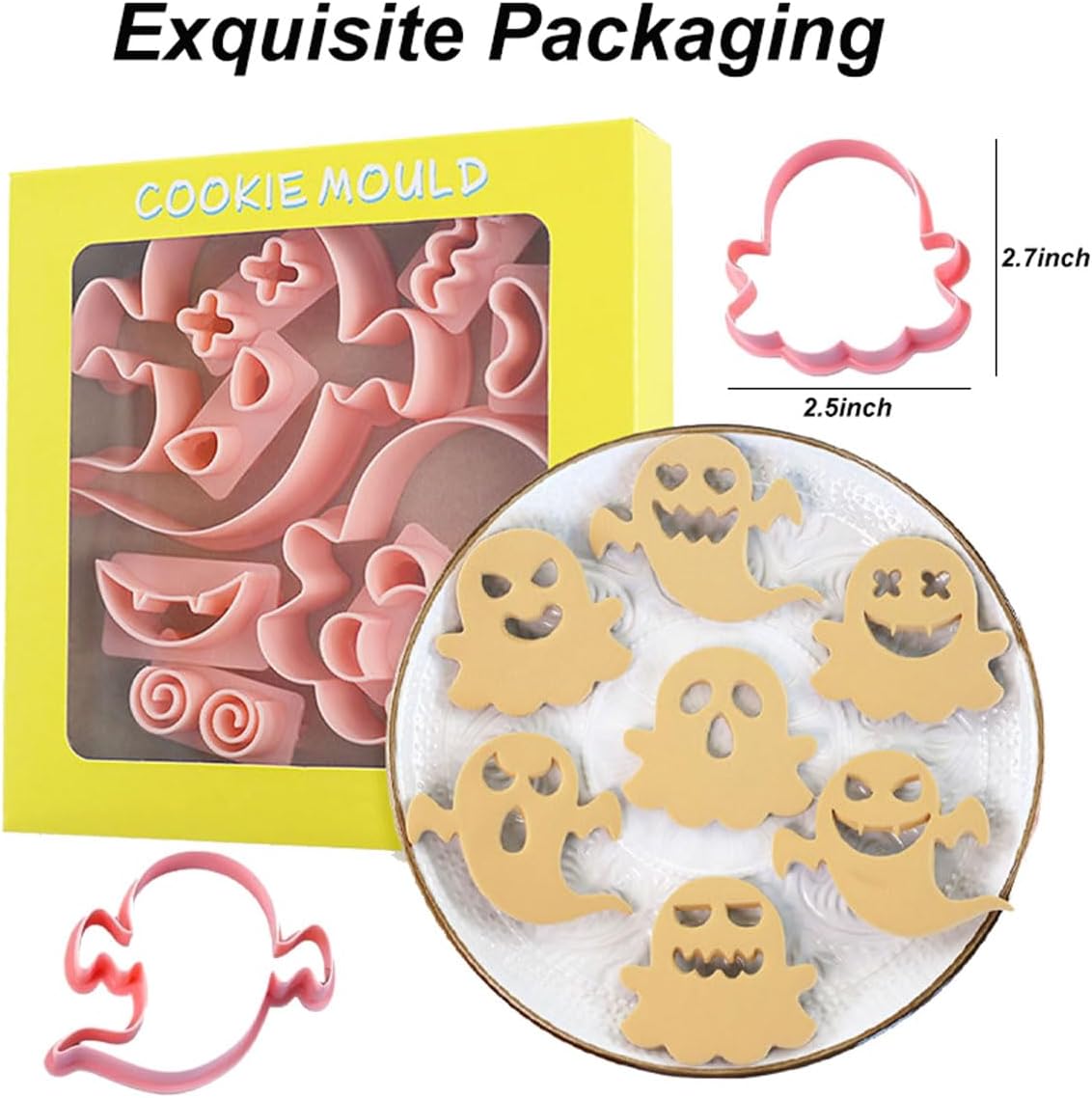 Halloween Cookie Cutters Spooky Cookie Cutter for Halloween Cookie Baking Decorations Supplies