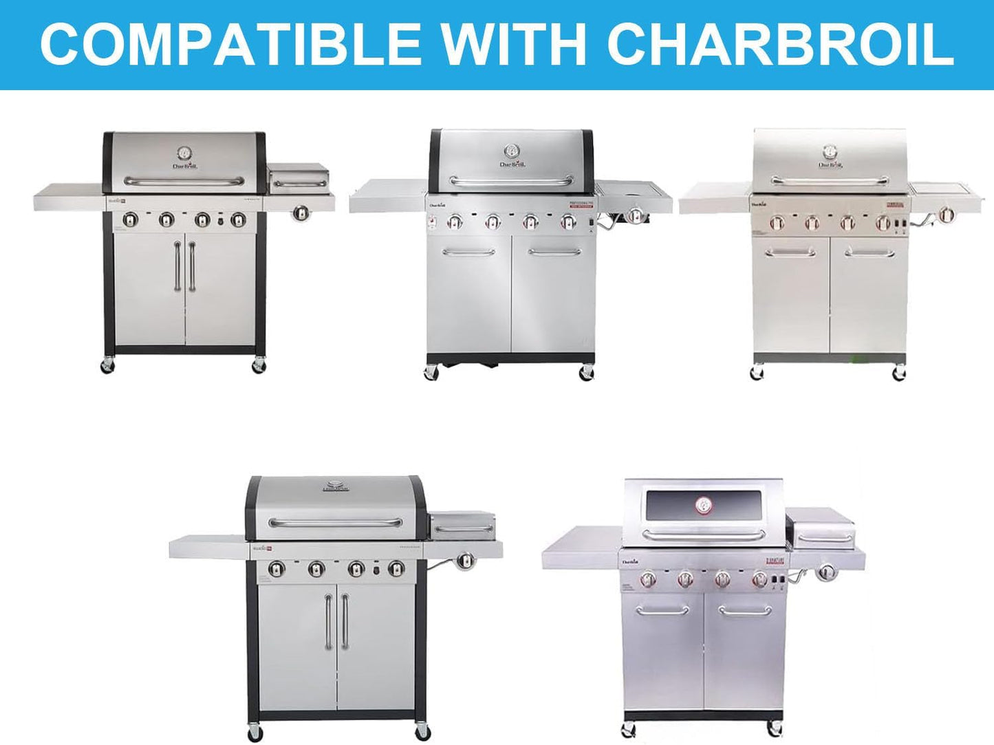 Cast Iron Grill Grates & Emitter Plates for Charbroil Commercial Infrared 4 Burner 463242715, 463242716, 463276016, 466242715, 466242815, 463257520, G533-0009-W1 G5330009W1 G533-0009-W1A