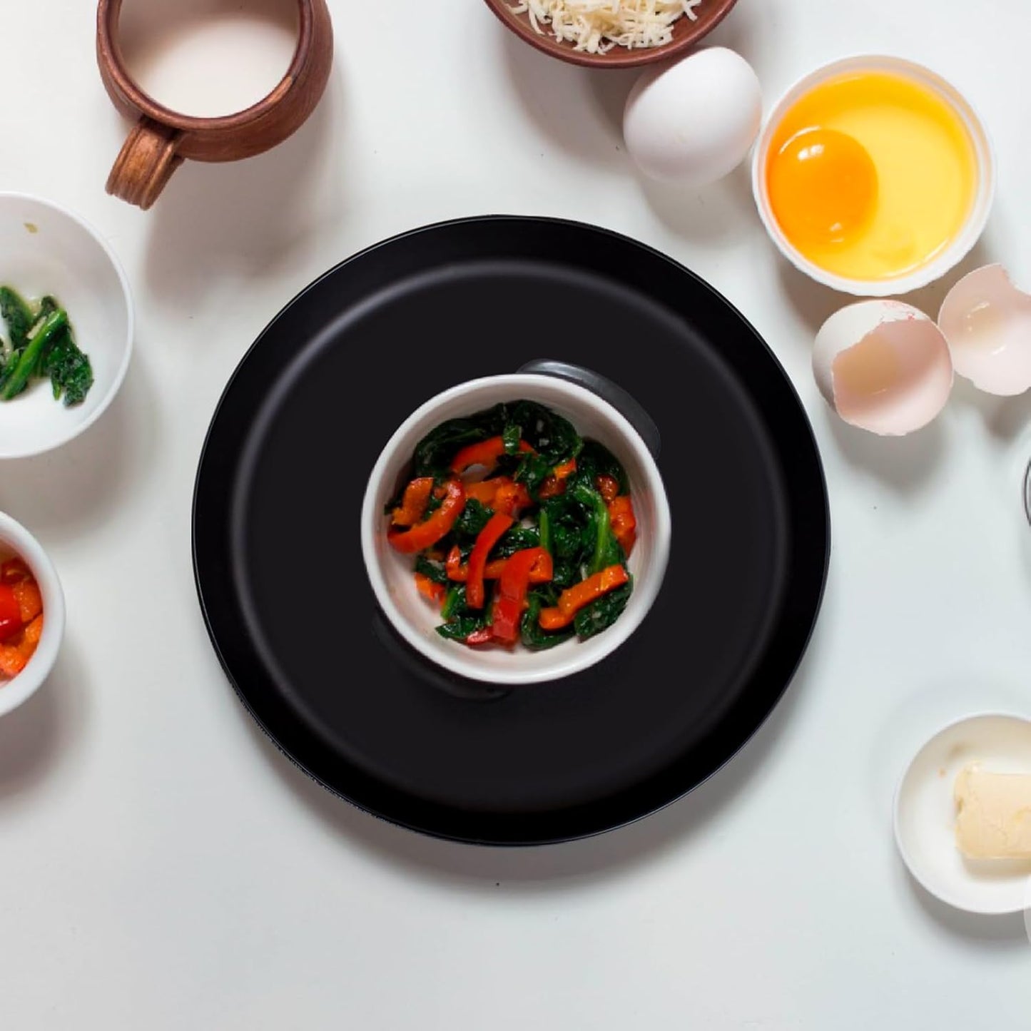 EI 18pcs Black Wheat Straw Plates,Heavy Duty Reuasble Unbreakable Plastic Plates with Lip Edge,Melamine Plates for Kitchen,Camping,Picnic,Halloween