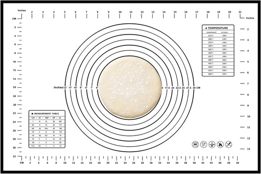 Dough Mat Silicone Baking Mats for Rolling Pastry,Kneading Sheet Sourdough Bread Baking Supplies Black 24x16"