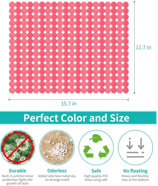 Bligli 2-Pack Kitchen Sink Mat: PVC Eco-Friendly Adjustable Sink Protector | Sink liner Pad | Dish Drying Mats, Easy to Clean & DIY Cut | 15.7 x 11.8 inch (Red)