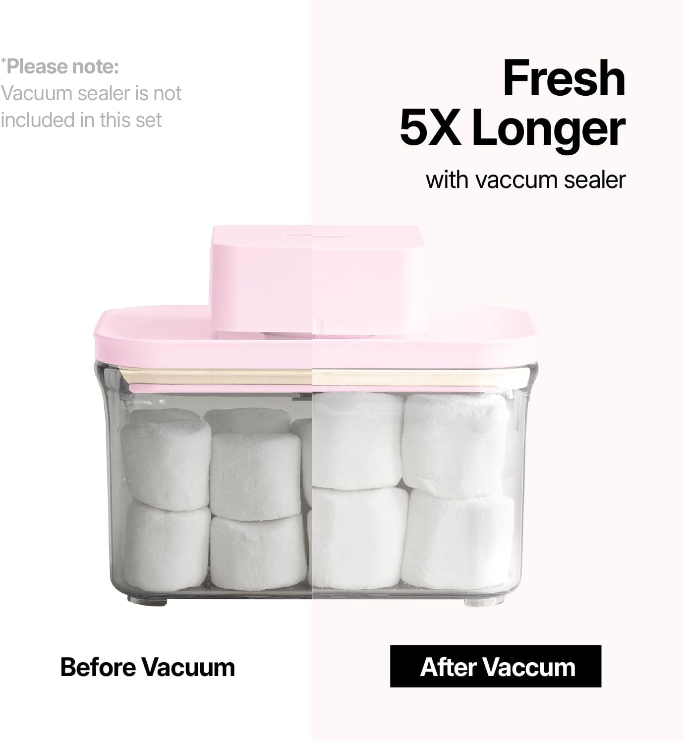 Premium Airtight Food Storage Containers ROSE 2.0L(2.11qt) 2P/SET, Patented Double Silicone Lining, 100% Leak Proof, BPA-FREE