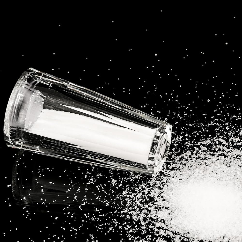 Salt and Pepper Shaker Set Spice Dispenser Refillable Design Cut Crystal Seasoning Shaker Kitchen Decor for Cooking Table,RV,Dinner Party,Camping BBQ (T-03)