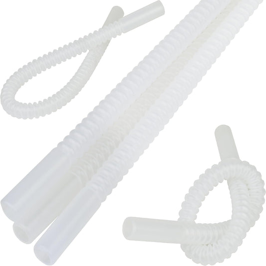 Bendable Straws - 11 inch Long Flexible Straws - Bendy Drinking Straw Reusable - 5 Pack