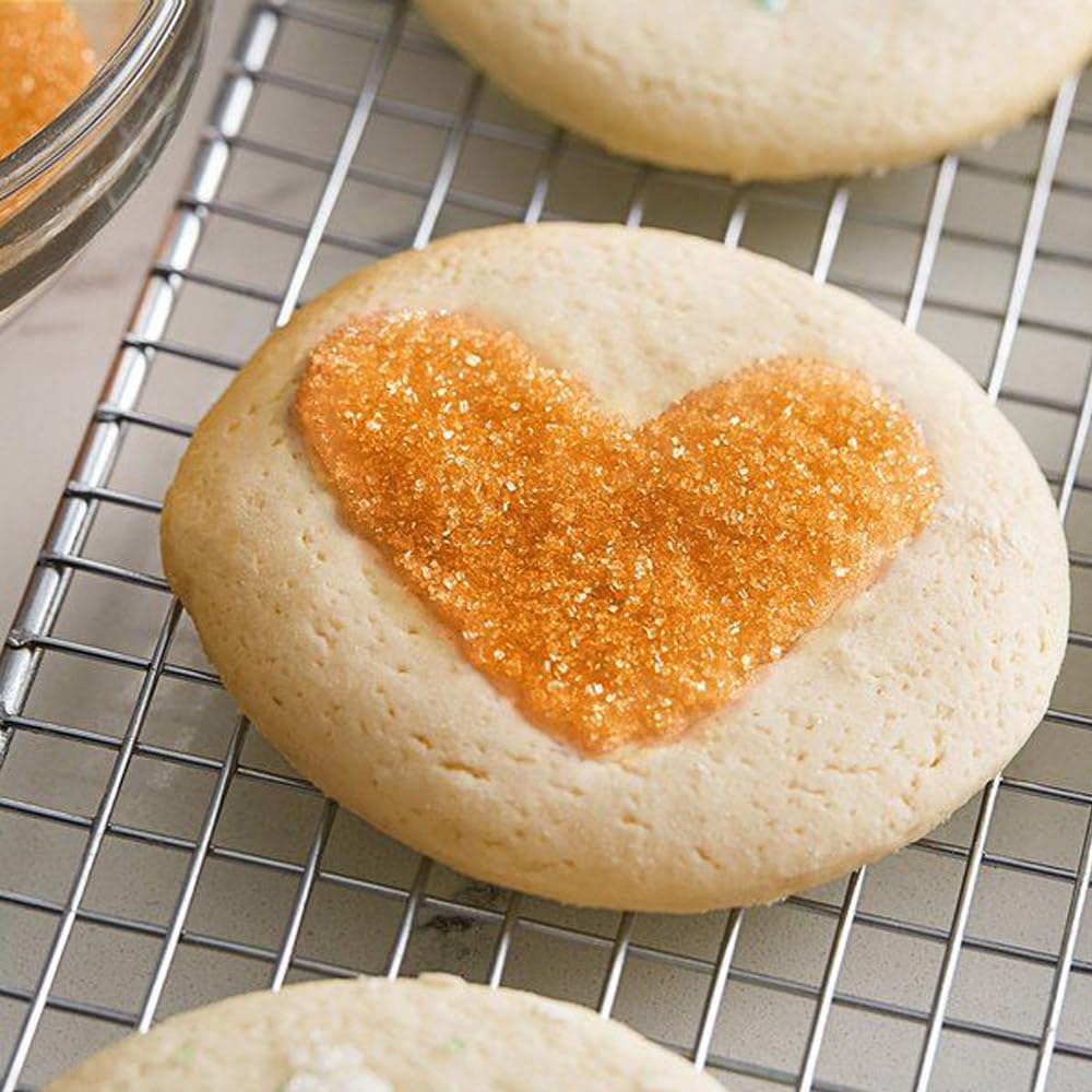 Orange Sanding Sugar for Baking Edible Sparkling Sprinkles Coarse Sugar Crystals for Easter Cake Decoration Cookie Cupcake Topper Ice Cream Topping Supplies 150g/5.3oz