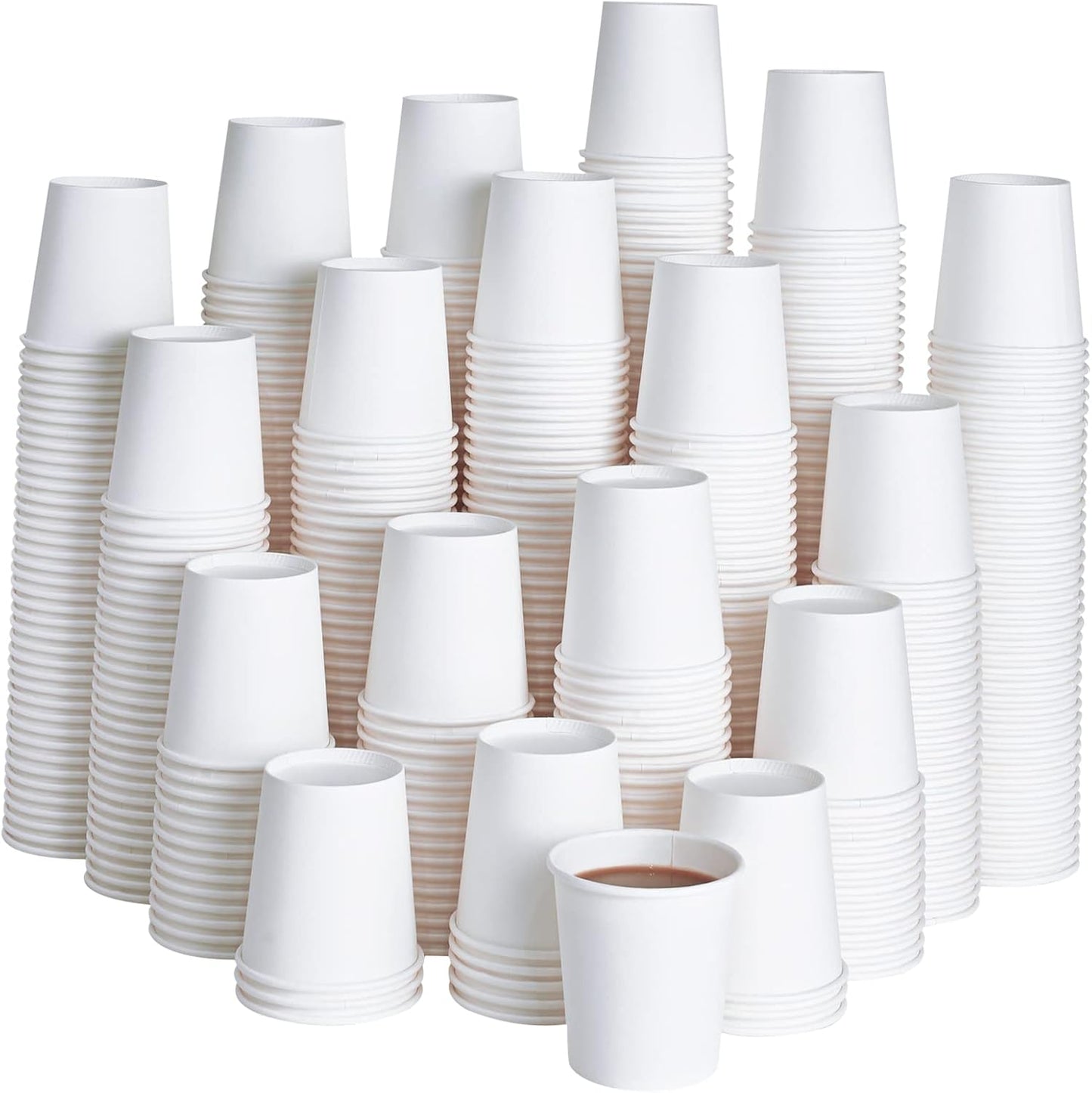 LITOPAK 500 Pack 4 oz Paper Cups, White Disposable Paper Coffee Cups for Party, Picnic, and Travel