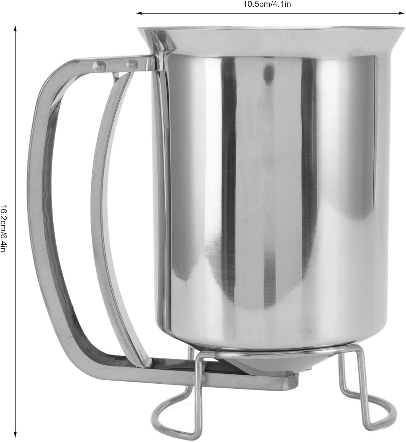 TOPINCN Pancake Batter Dispenser, Stainless Steel Cupcake Batter Dispenser Handheld Pancake Pourer Great for Baking Cupcakes Muffins Waffles Cooking Crepes