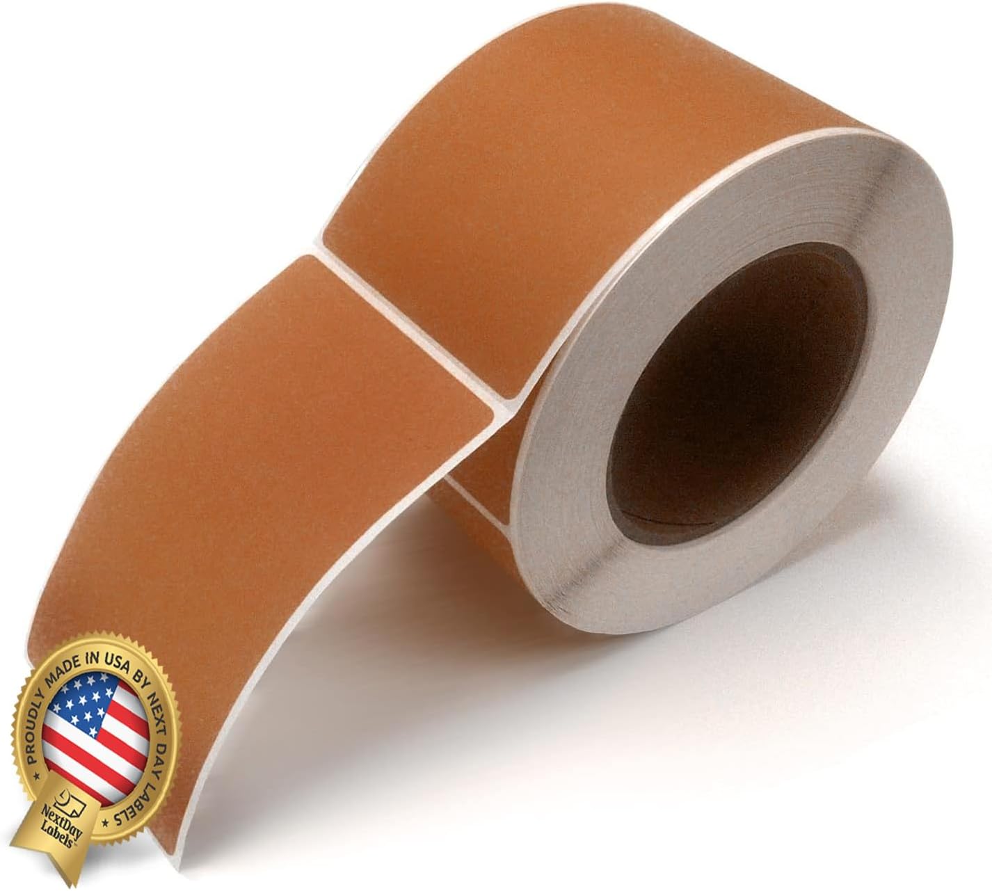 NextDayLabels 500 Rectangle Stickers (3" x 5") - Color Coding Labels Roll - Moving Labels for Boxes, Colored Inventory Stickers for Packing, Organizing, and Storage (Tan)