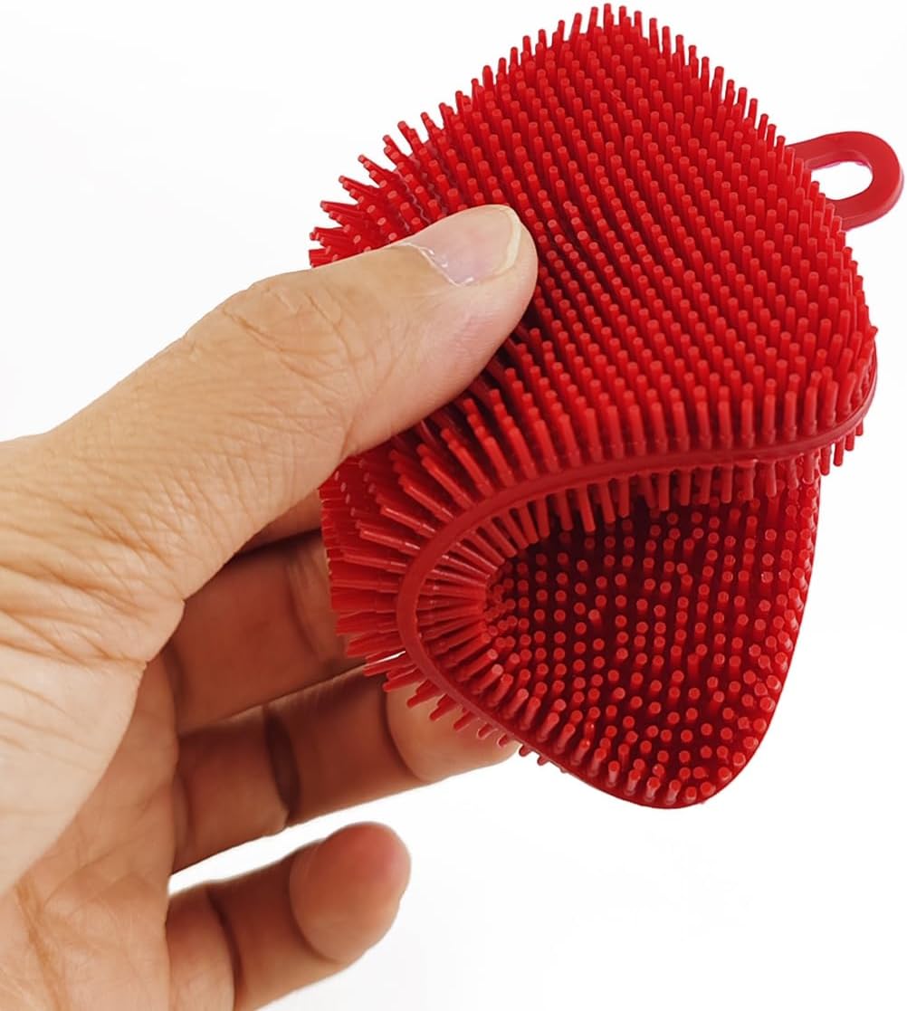 GXXMEI 18PCS Silicone Sponge Dish Washing Kitchen Scrubber, Reusable Dish Washing Cleaning Sponges Double-Sided Multipurpose Non Stick Silicone Dish Sponges for Dishes, Fruit, Vegetable (Multicolor)