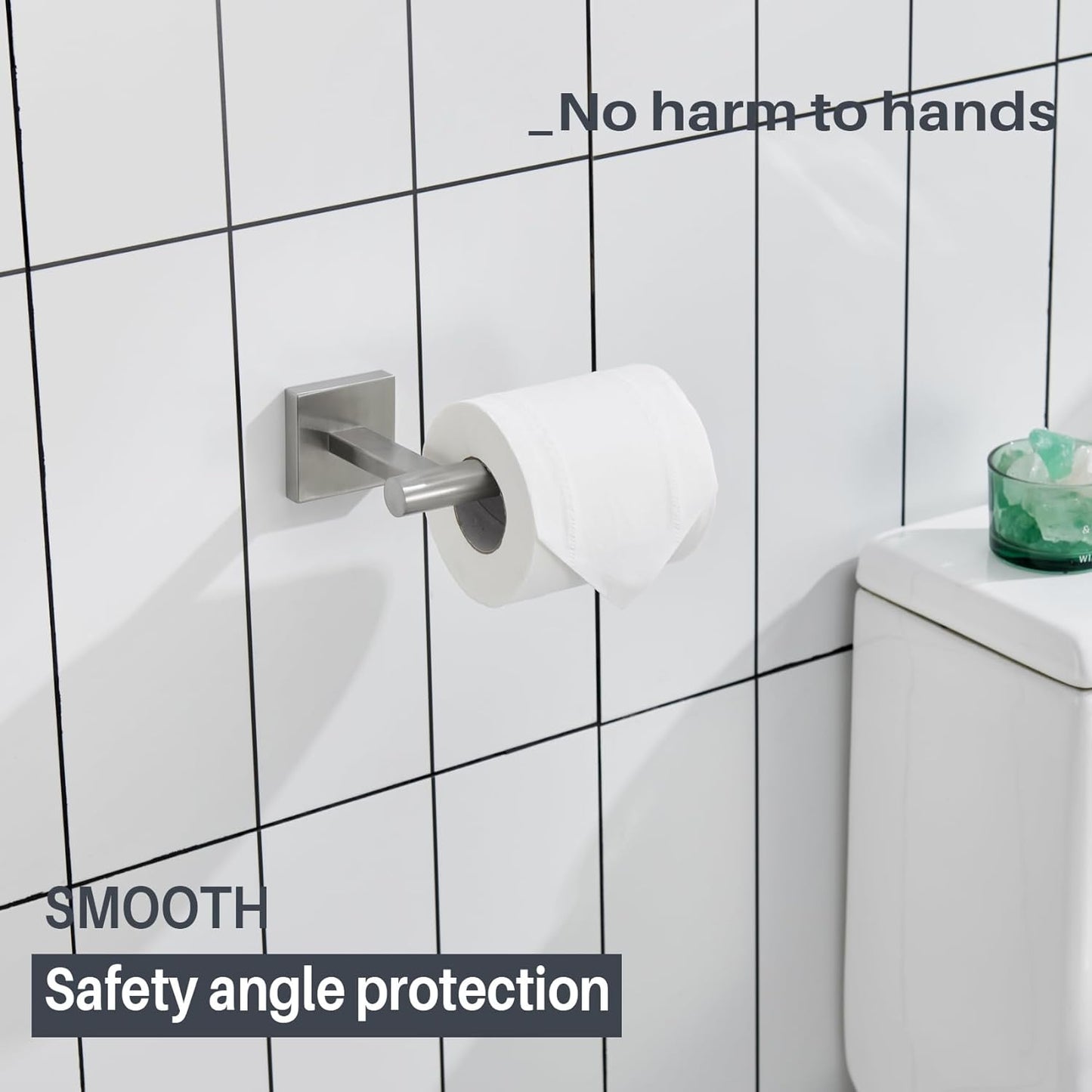 KOKOSIRI Toilet Paper Holder Tissue Paper Dispenser for Bathroom Toilet Roll Holder Wall Mounted, Brushed Nickel Stainless Steel B2008BR