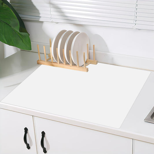 2MM Super Thick Large Silicone Mat, 23.6"x23.6" Silicone Mats for Kitchen Counter, Non-slip Heat Resistant Mat, Waterproof Countertop Protector Mats (Semitransparent)