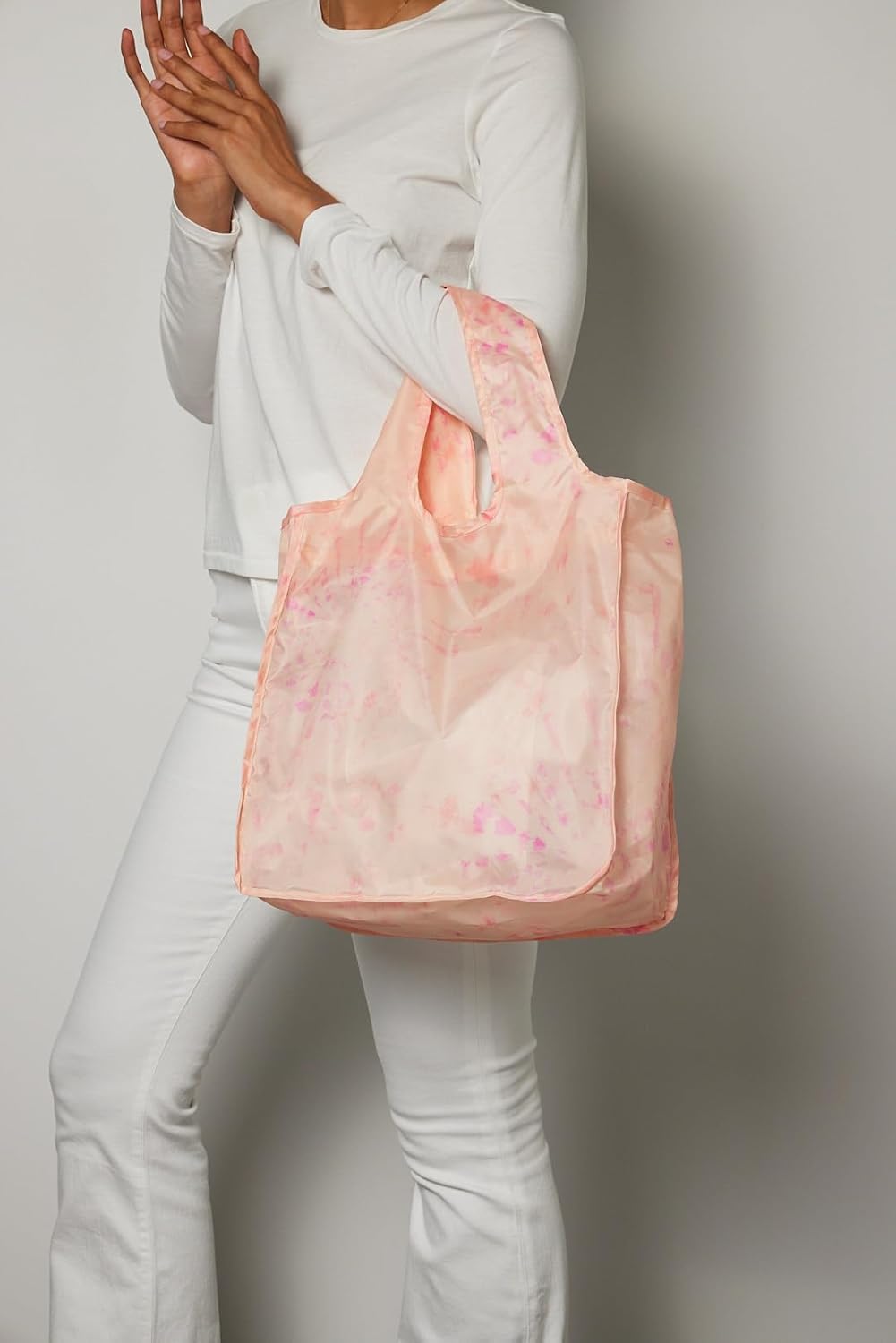 Reusable Grocery Bag - Stylish Shopping Bag for Groceries - Foldable Tote Bag - Medium Size