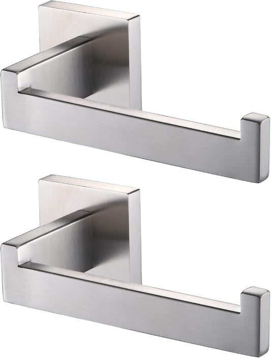 KOKOSIRI Toilet Paper Roll Holder Brushed Nickel Toilet Paper Holder Stainless Steel for Kitchen Bathroom Dispenser Wall Mounted, 2 Pack, B2003BR-P2