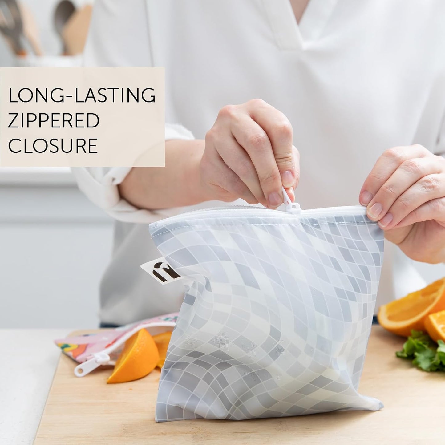 Roamio Reusable Sandwich and Snack Bags, for Kids School Lunch and for Adults Portion, Washable Fabric, Waterproof Cloth Zip Bag, Travel Pouch, Food-Safe Storage, 4-pack Set Cowgirl Boots and Disco