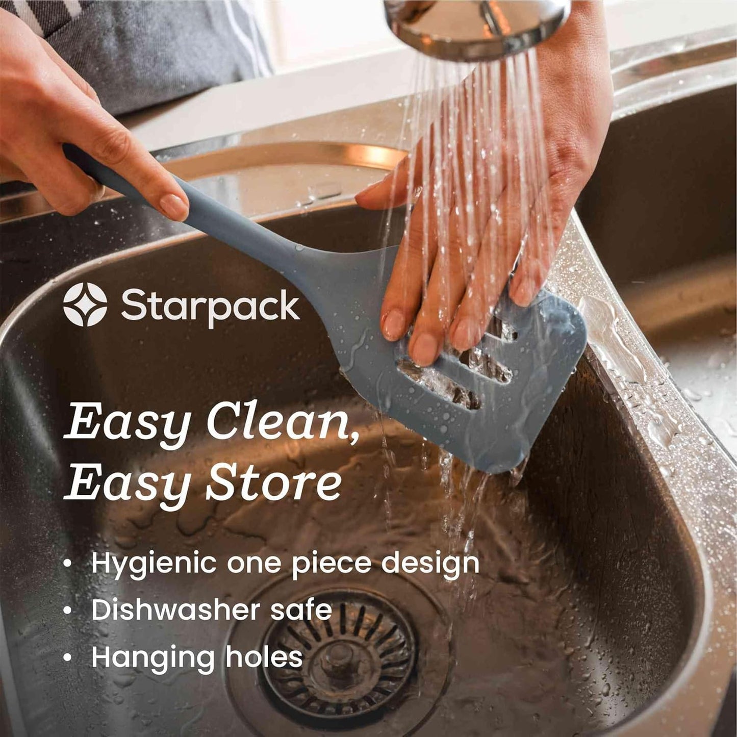 Starpack XL Premium Silicone Pasta Fork (13.5") - Spaghetti Spoons High Heat Resistant to 600°F - Silicone Pasta Spoon Strainer - Server Spoon with Teeth - Server Utensil for Pastas