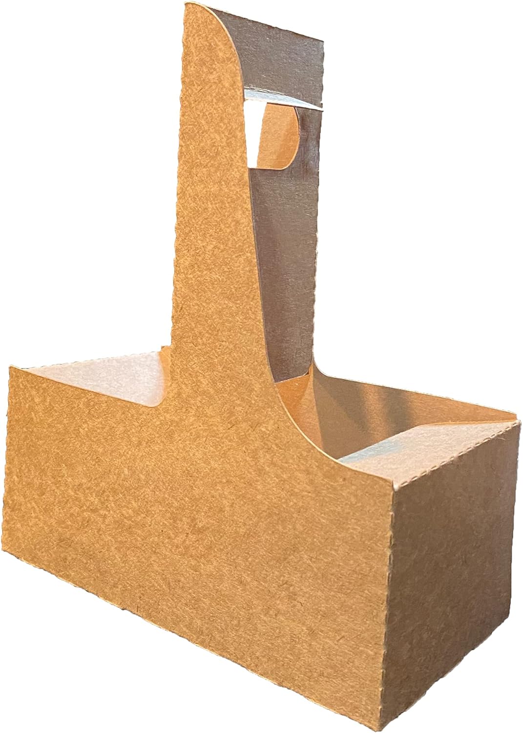 2 Cup Drink Carrier with Handle | Kraft Paperboard Cup Holder | Disposable Cup Holder for Hot or Cold Drinks | Cup Carrier for Food Delivery Services, Uber Eats, Door Dash (50)