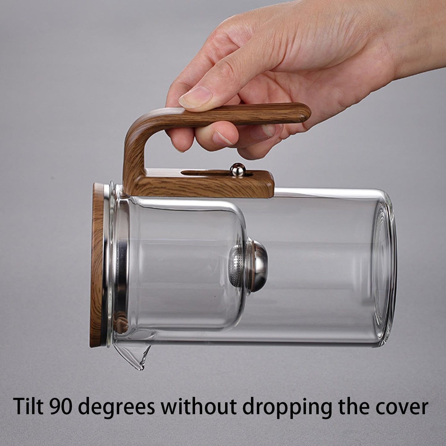 Enchanti Tea Pot, Witchcraft Magic Glass Teapot with Infuser Strainer and Lid for Loose Leaf Tea Herbal, Magnetic Water Separation Tea Maker Kettle Clear Enchantipot (800ml)