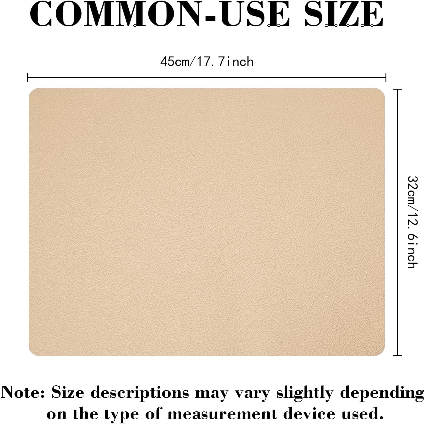 Silicone Placemats Set of 4,Heat Resistant Mats,Non-Slip Mats, Dustproof Placemats, Waterproof, Easy to Clean,Perfect for Indoor & Outdoor Dining,12.6 x 17.7 inches by Siliconty (Light Coffee)