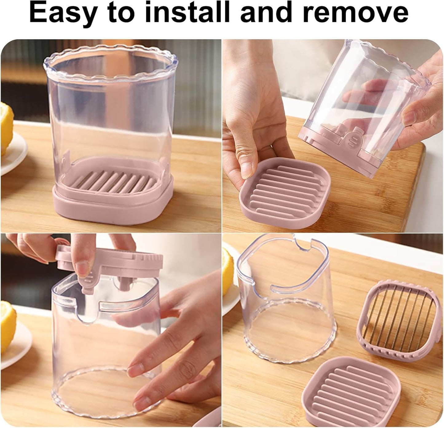 Fruit Slicer Cup: Strawberry Slicer, Strawberries Cutter Cup, Speed Cutter for Banana Grape Egg Kitchen Portable Slicing Tool(Pink)