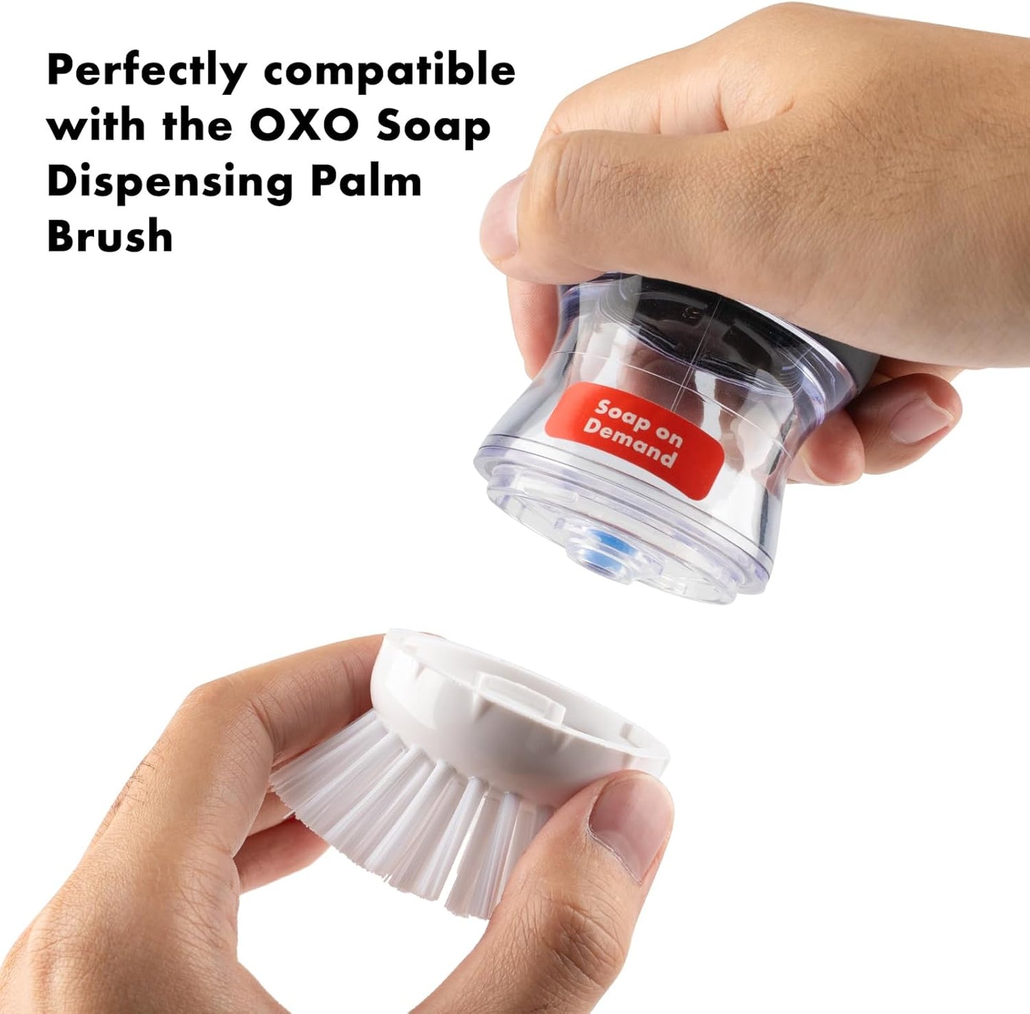 4 Pack Soap Dispensing Palm Brush Refills, Palm Brush Replacement Head, Palm Brush Refill Head, Palm Brush Refill for OXO Good Grips Soap Dispensing Palm Brush