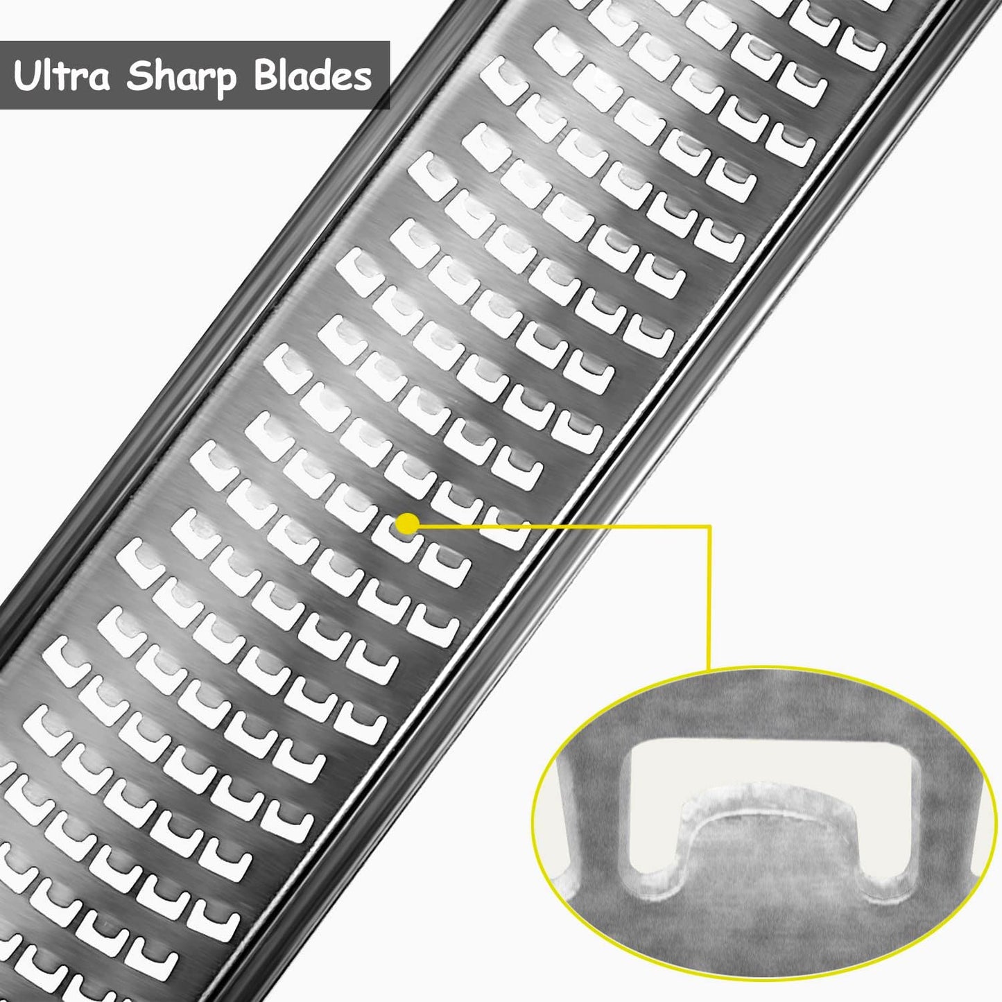 VOVOLY Lemon Zester, Cheese Grater, Parmesan Cheese, Ginger, Garlic, Nutmeg, Chocolate, Citrus, Lime Zester & Grater, Kitchen Tool with Razor-Sharp Stainless Steel Blade