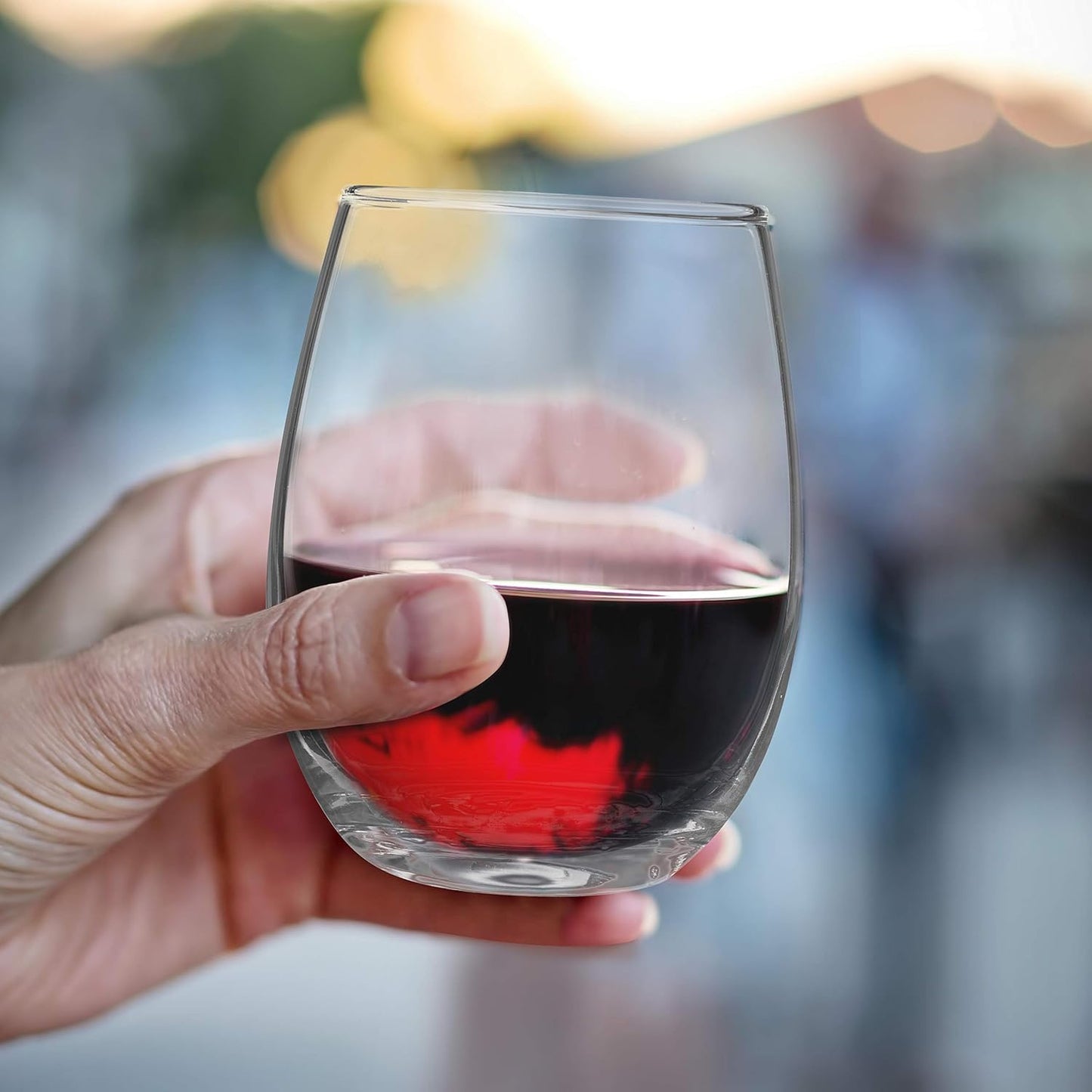 DISCOUNT PROMOS Stemless Wine Glasses by ARC 5.5 oz. Set of 12, Bulk Pack - Perfect for Hotel, Bar, Restaurant or Lounge - Clear