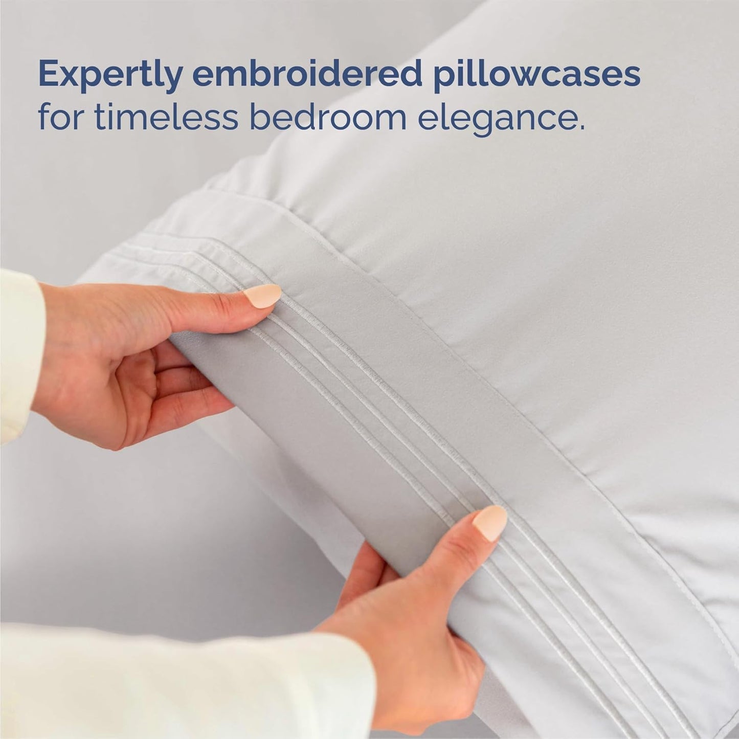 King Size 4 Piece Sheet Set - Comfy Breathable & Cooling Bed Sheets Set - Hotel Luxury Bedding for Women, Men, Kids, Teens, Boys & Girls - Deep Pockets, Soft and Wrinkle Free - Oeko-Tex - French Grey