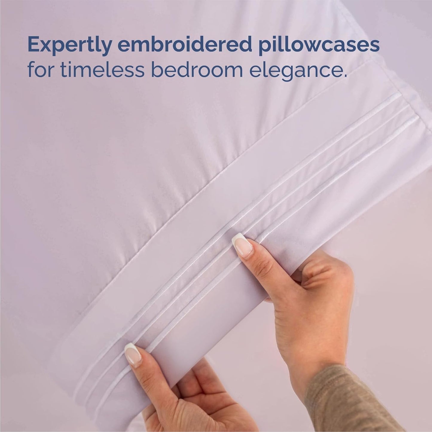 Queen Size 4 Piece Sheet Set - Comfy Breathable & Cooling Bed Sheets Set - Hotel Luxury Bedding for Women, Men, Kids, Teens, Boys & Girls - Deep Pockets, Soft, Wrinkle Free - Oeko-Tex - Light Lavender