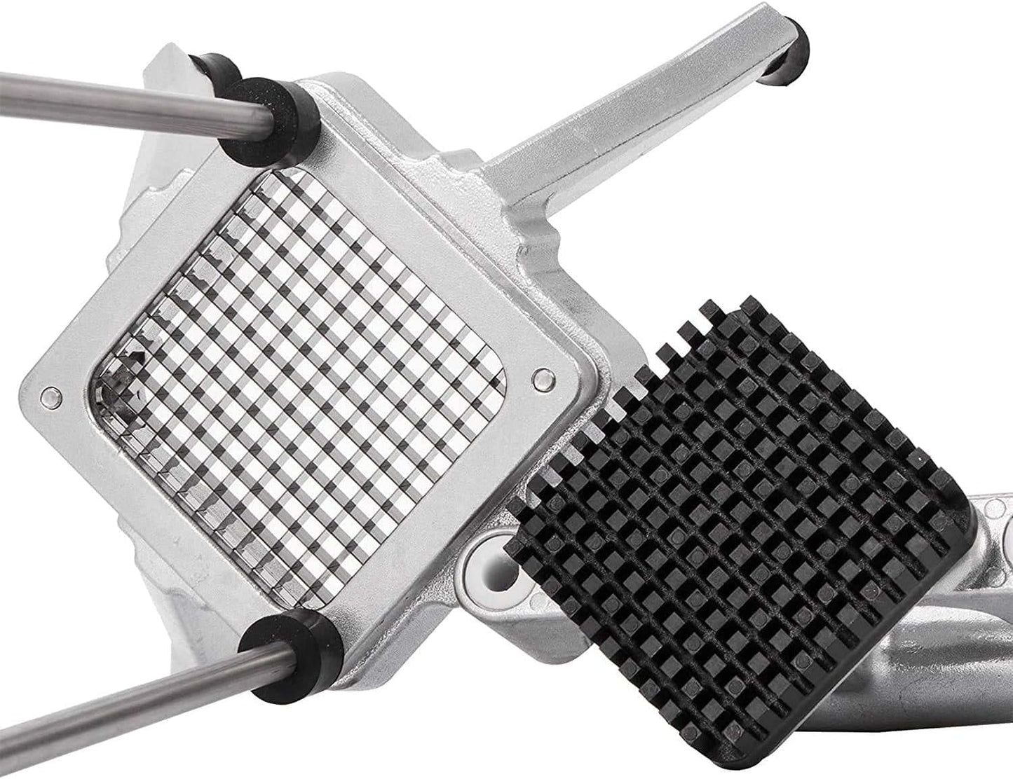 Commercial Vegetable Fruit Chopper W/6-Wedge Slicer&1/4″&3/8″&1/2" Blade Professional Food Dicer French Fry Cutter Onion Slicer Stainless Steel For Tomato Peppers Potato Mushroom