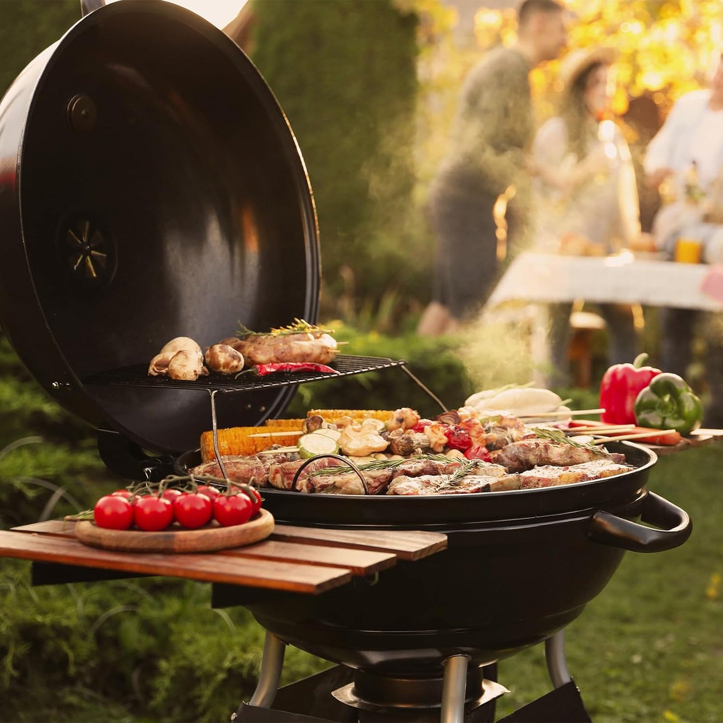 uxcell Round Cooking Rack with Legs, Dia 13 Inch 304 Stainless Steel Barbecue Grill for Cooking Baking Barbecue Air Fryer Racks, Silver