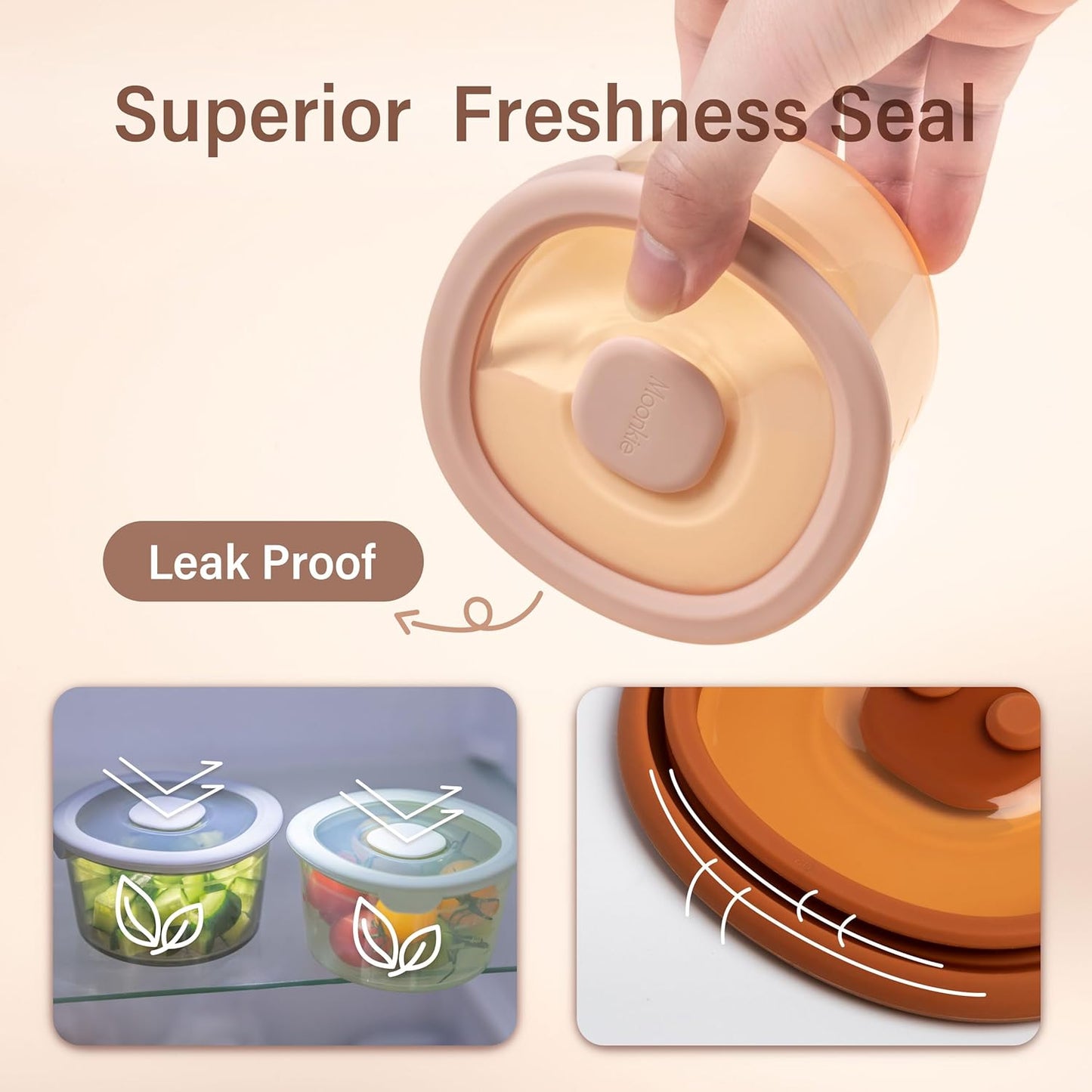 Moonkie Baby Storage Container Snack Lids for 8 oz | 2 Pack