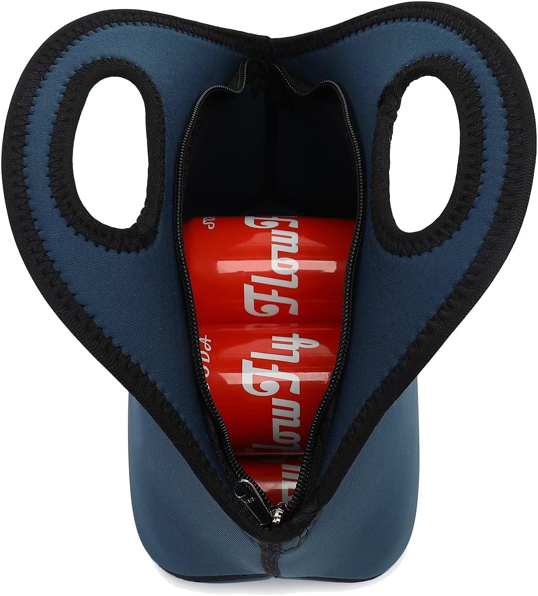 FlowFly Neoprene Kids Lunch box Insulated Soft Bag Mini Cooler Thermal Meal Tote Kit for Boys, Girls,Men,Women,School,Work, Office, Navy Blue